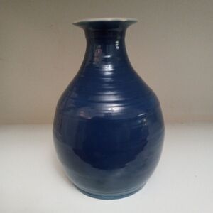 Source Unknown Blue Ceramic Vase